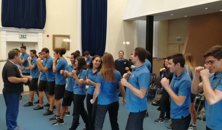 Year 7 PSHCE students get to grips with self-defense under the guidance of top martial arts expert.